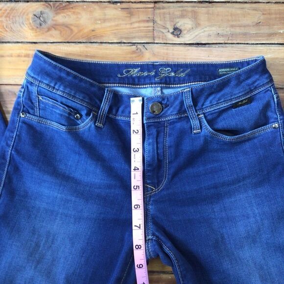 MAVI gold Adriana ankle mid rise super skinny blue stretchy jeans size 25 ladies - Picture 10 of 12